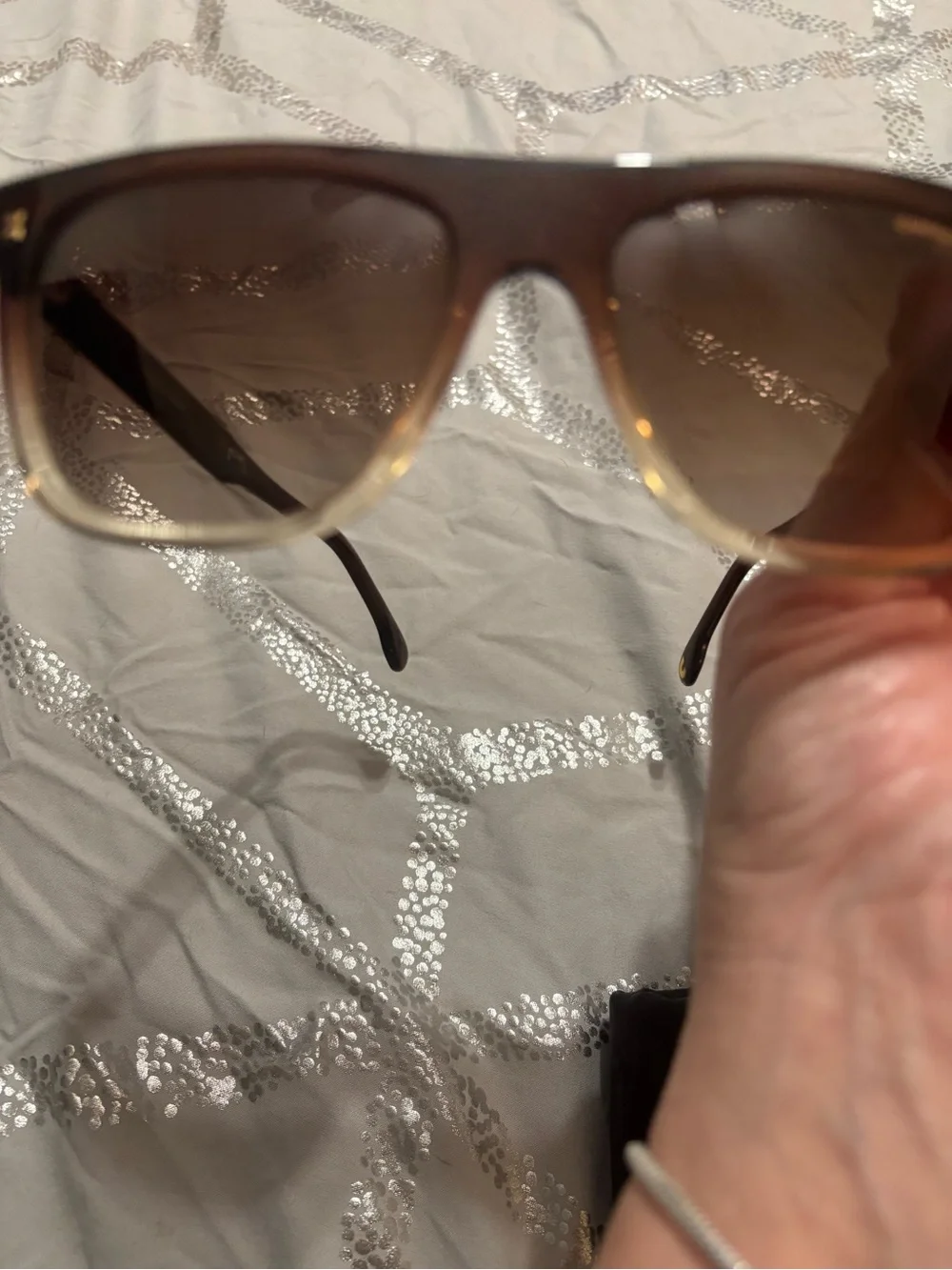 Carrera Brown to Cream Ombre Square Sunglasses